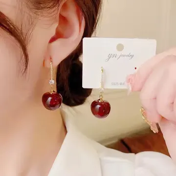 Cute Cherry Drop Earrings